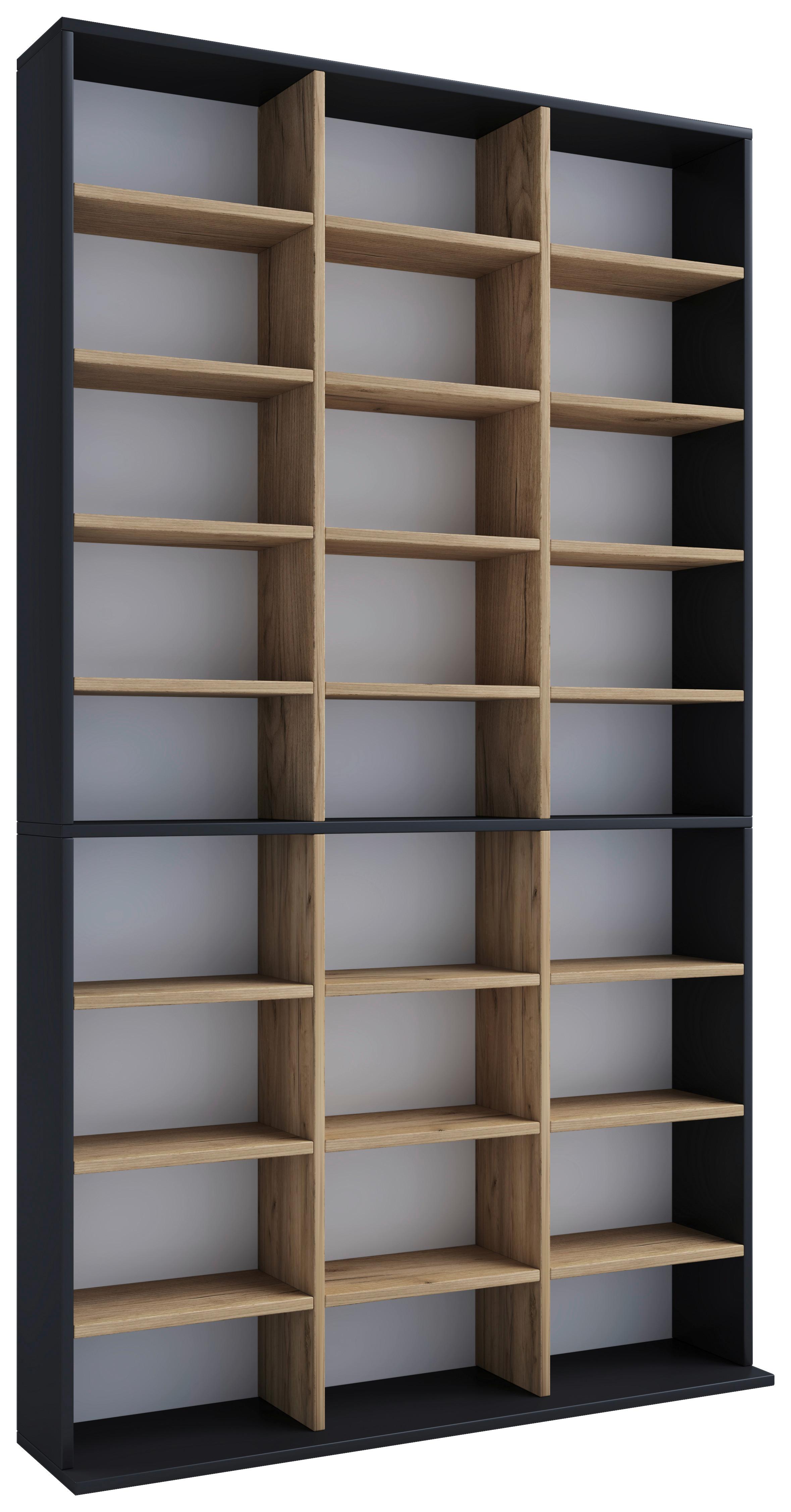 Regal Megosa Anthrazit Honigeiche Dekor - Honigeiche/Anthrazit, Design, Holzwerkstoff (102/181/23cm) - MID.YOU