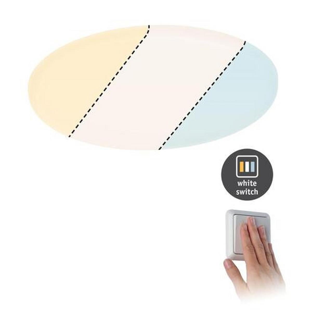 LED-Paneel Ø 21,5 cm mit Farbtemperaturwechsler - Weiß, Basics, Kunststoff (21,5cm) - Paulmann