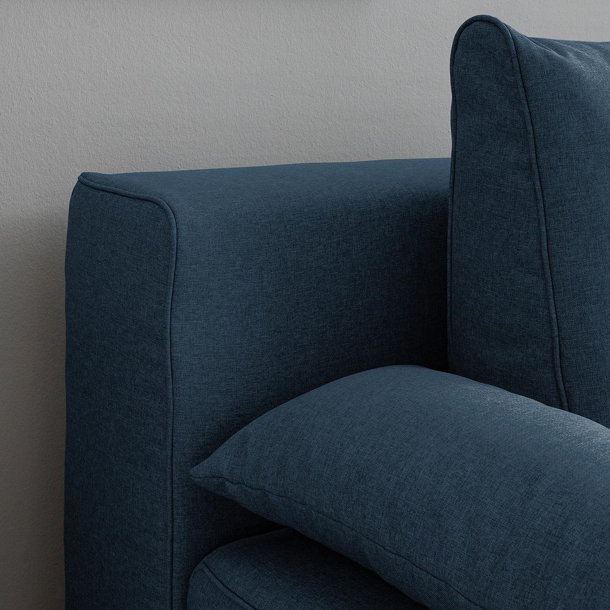 Schlafsofa Dingo, Dunkelblau B: 202 cm - Dunkelbraun/Dunkelblau, Design, Textil (202/85/110cm) - MID.YOU