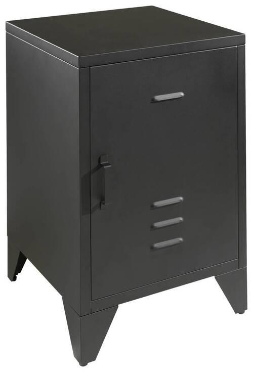 Nachtkästchen Bronxx Schwarz B: 40 Cm - Schwarz, MODERN, Metall (40/60/40cm) - MID.YOU