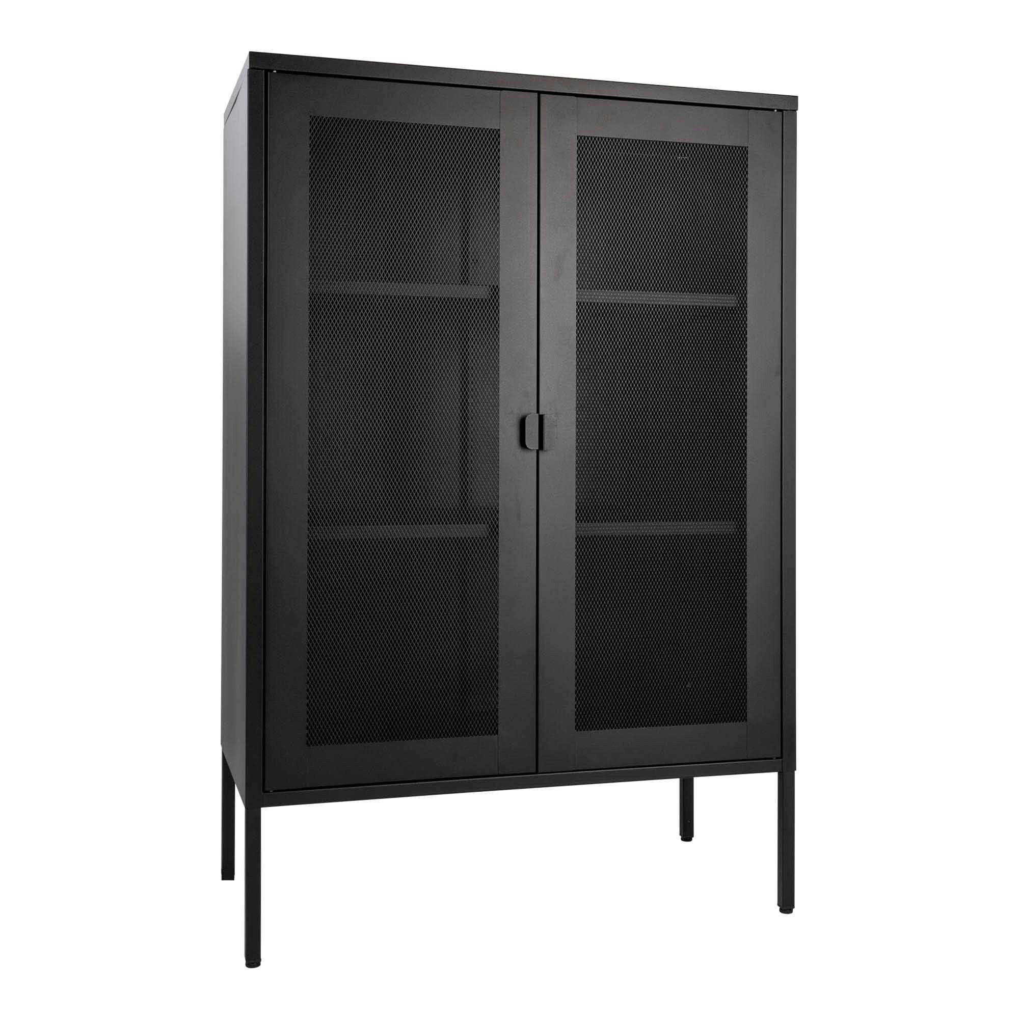 GARDEROBENSCHRANK Melbourne Schwarz, B: 80cm - Schwarz, Design, Metall (80/120/40cm) - MID.YOU
