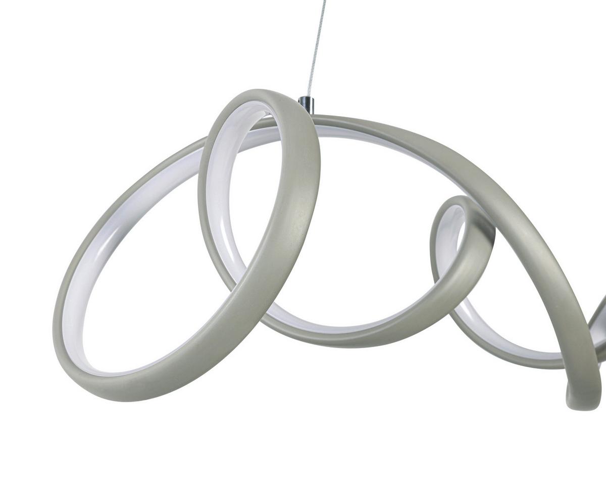 Led Függőlámpa Krispin - homokszínű/fehér, Modern, műanyag/fém (75cm) - Luca Bessoni