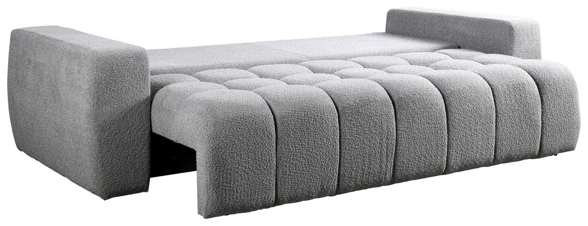 Schlafsofa Cloud Grau B: 250 cm - Schwarz/Grau, Basics, Textil (250/86/140cm) - Livetastic