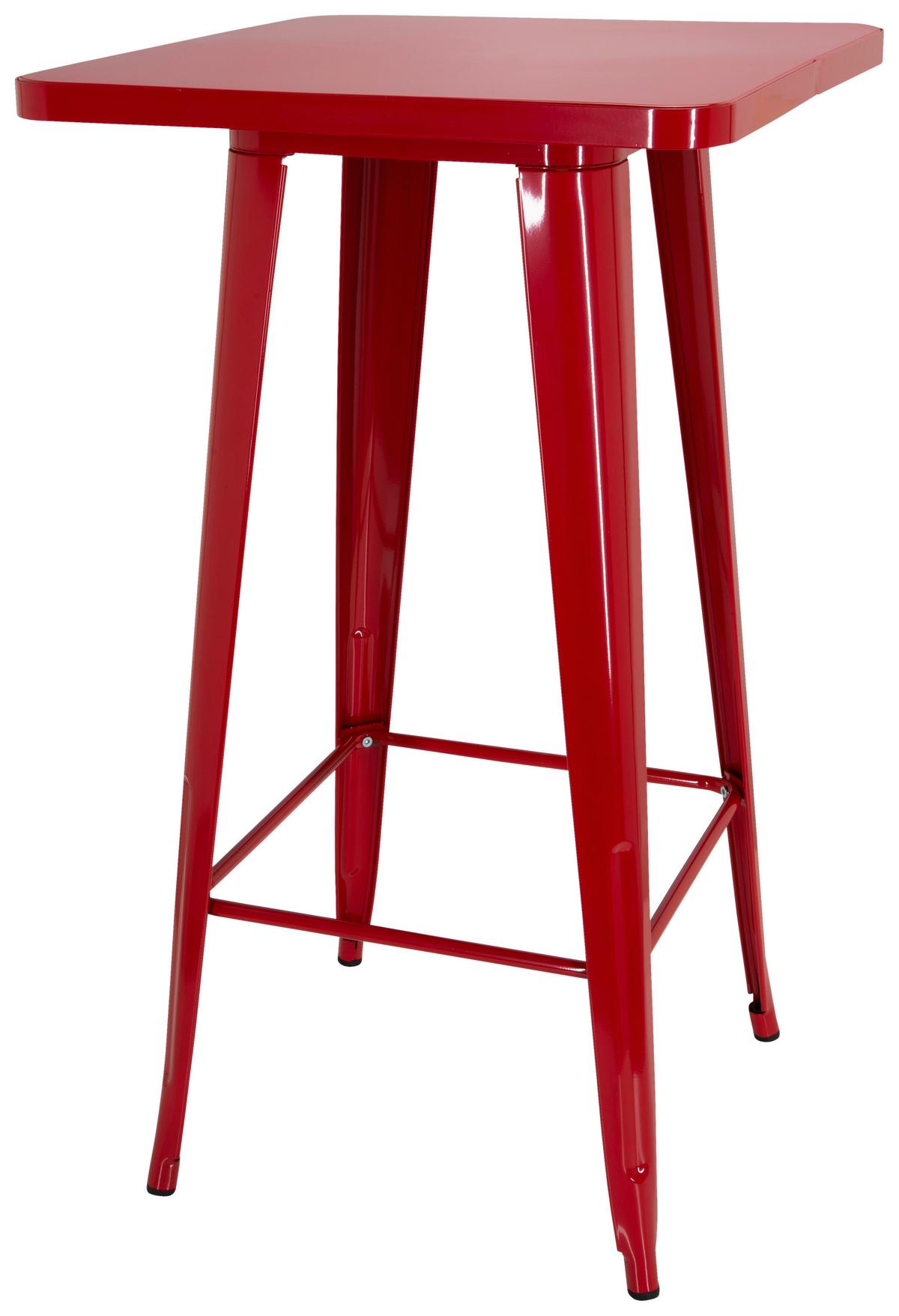 Bartisch Vantaggio High T 60x60x103,5cm Rot - Rot, Basics, Metall (60/60/103,5cm) - MID.YOU