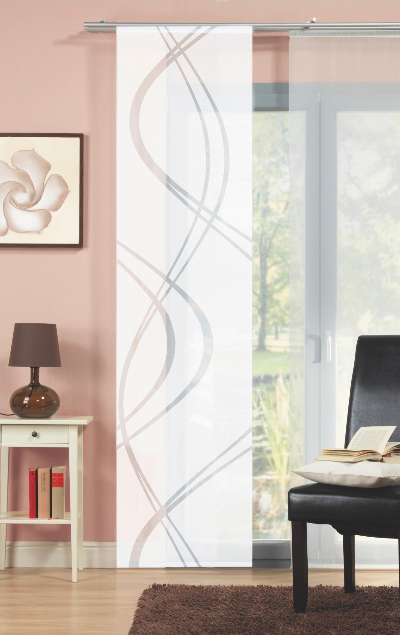 Flächenvorhang Weiß 60/245 cm - Weiß, Basics, Textil (60/245cm) - Schmidt W. Gmbh