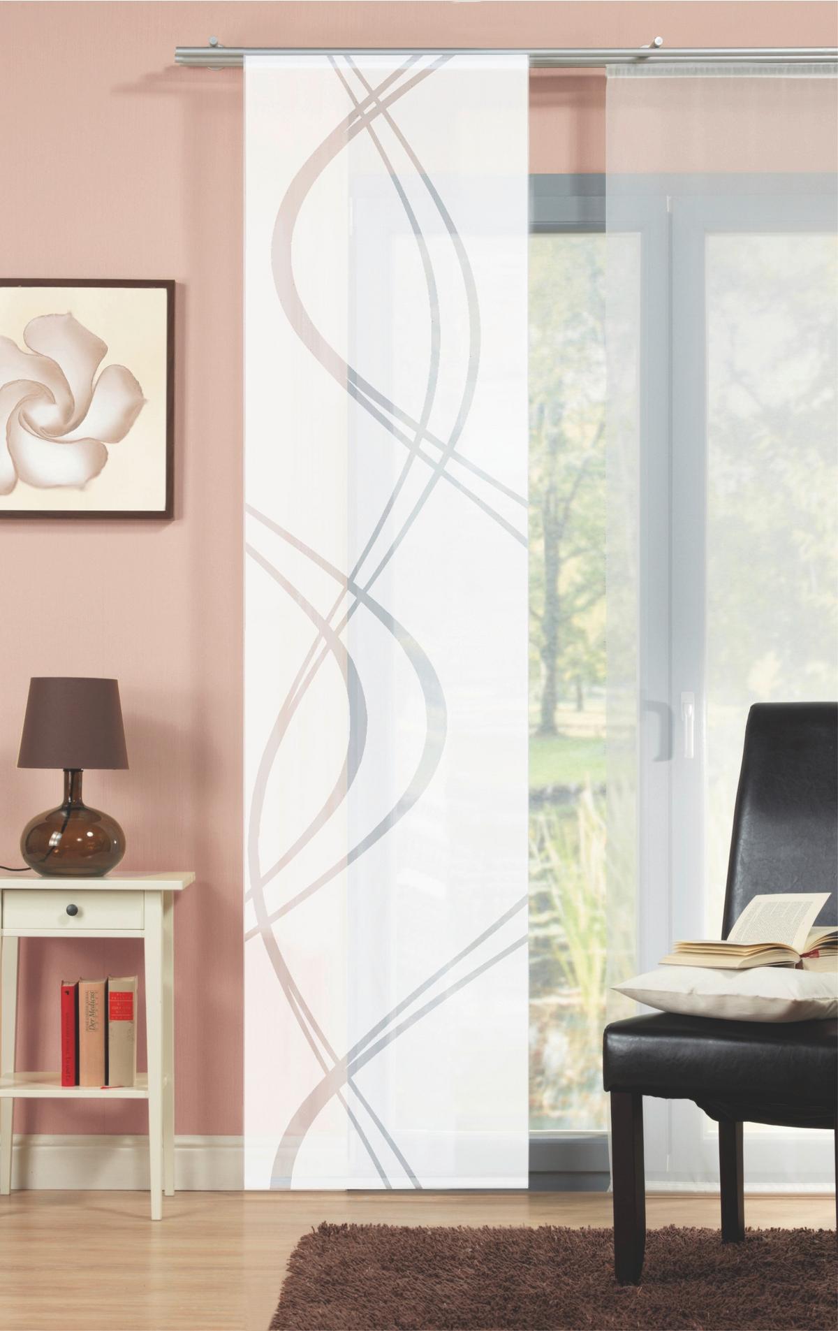 Flächenvorhang Weiß 60/245 cm - Weiß, Basics, Textil (60/245cm) - Schmidt W. Gmbh