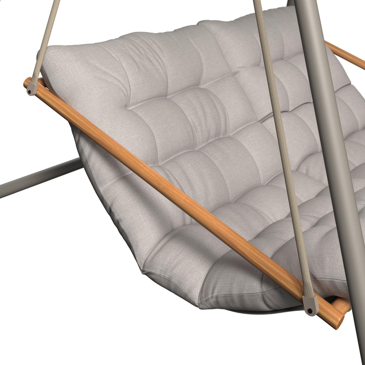 HOLLYWOODSKA HOJDAČKA CARINA - sivá/farba tíku, Modern, kov/textil (214/154/202cm) - Mömax