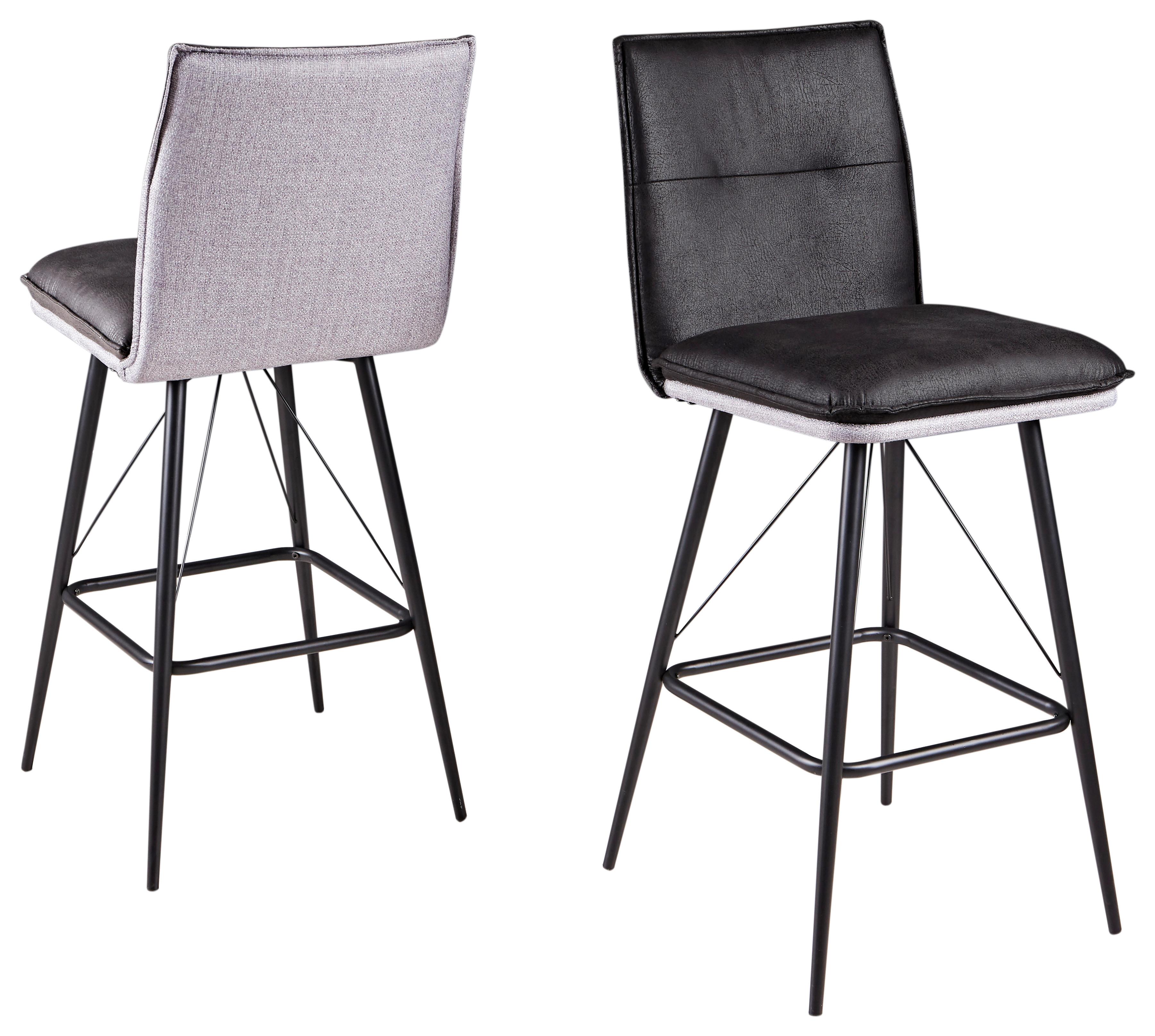 Barová Židle Torrent - šedá/černá, Moderní (47/107/56cm)