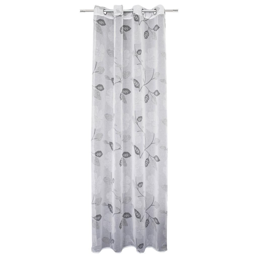 Vorhang mit Ösen Iver 140x245 cm Silber