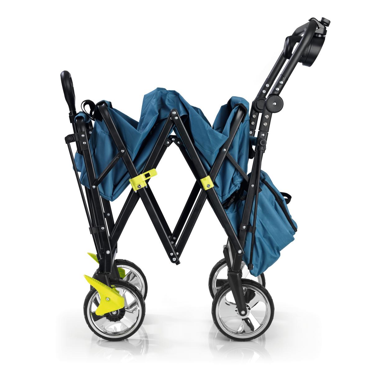 Bollerwagen Hoberg Blau Max. 80 Kg Faltbar, Feststellbremse - Blau, Basics, Kunststoff/Textil (142,5/52/102cm)