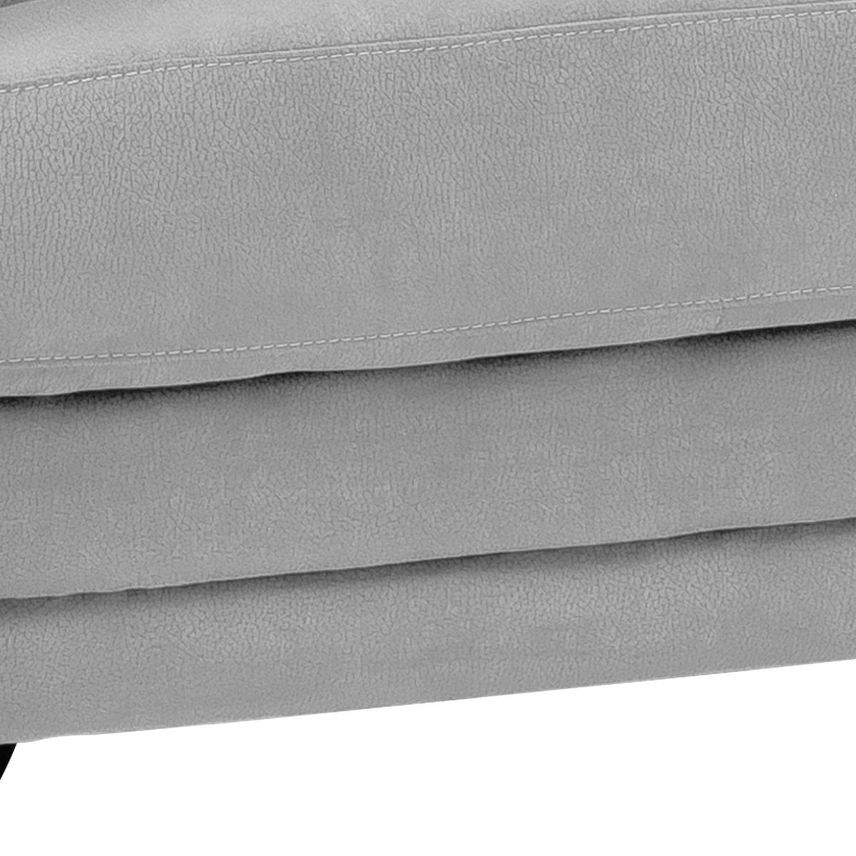 Polstersessel Mit Armlehnen Nebolo Textil Hellgrau - Hellgrau/Schwarz, Design, Textil (117/97/100cm) - Livetastic