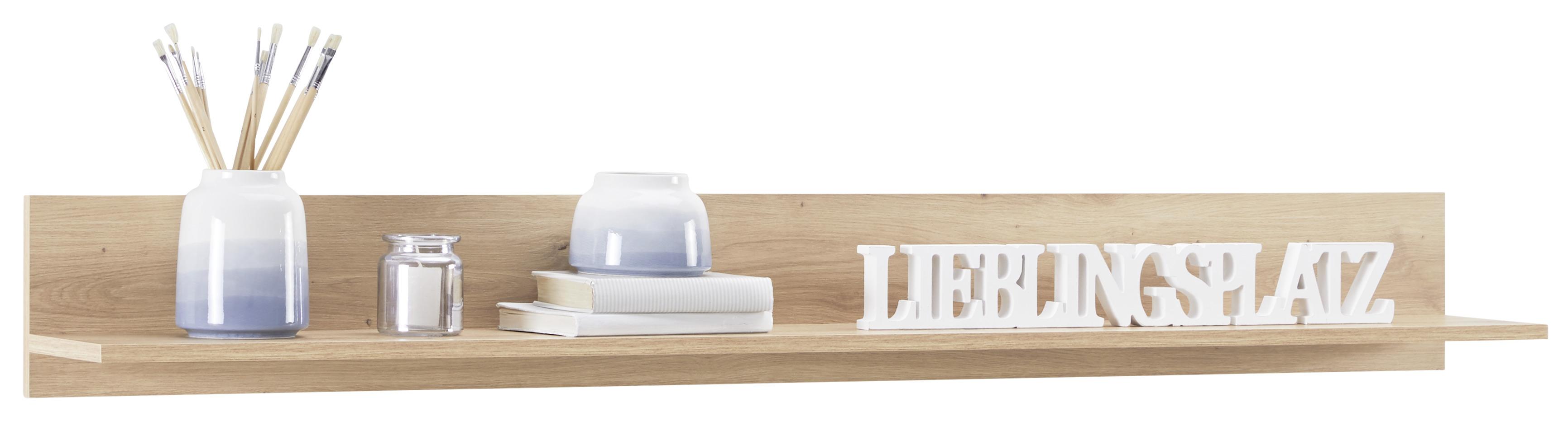 Wandboard Kashmir New B:155cm, Artisan Eiche Dekor - Eichefarben, MODERN, Holzwerkstoff (155/20/20cm) - James Wood
