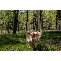 Hängesessel Tapaz - Hellbraun/Weiß, KONVENTIONELL, Textil - Gardenson