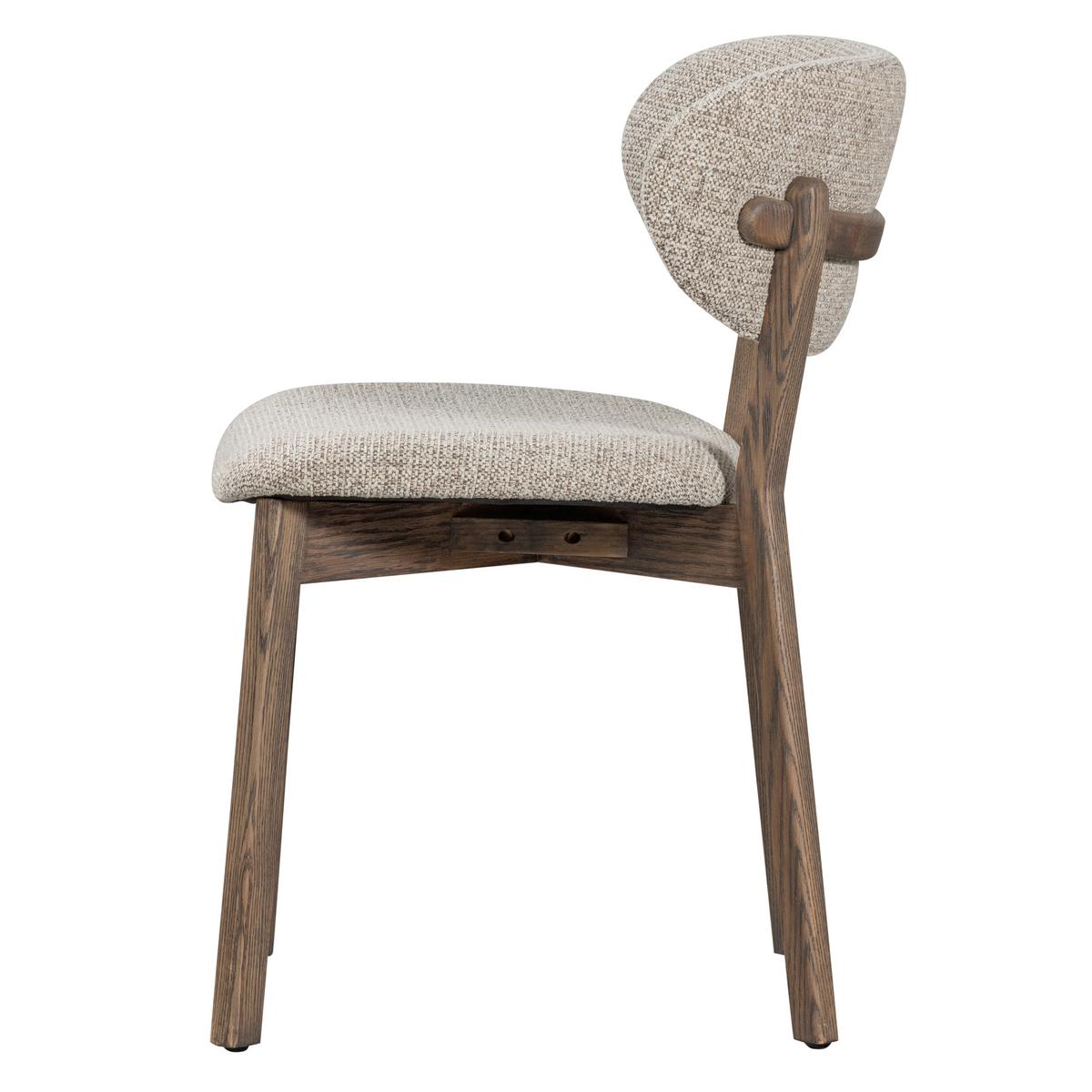 Stuhl-Set Udar Naturfarbe/Dunkelbraun B: 51cm - Dunkelbraun/Naturfarben, MODERN, Holz/Textil (51/82/60cm) - Livetastic