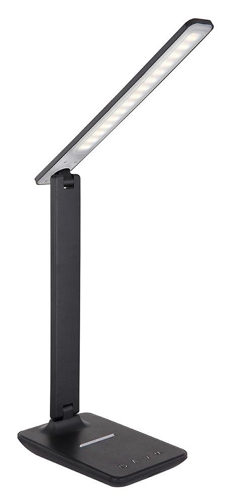 Led-tischlampe Dimmbar Opal/schwarz Touch - Opal/Schwarz, Design, Kunststoff (42/11,5/56,5cm) - Globo