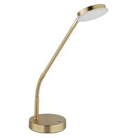 Led-tischleuchte Touchdimmer - Klar/Messingfarben, Design, Kunststoff/Metall (43/13/53,5cm) - Globo