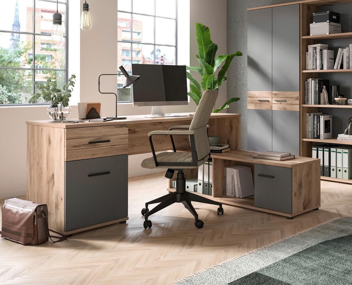 Mason B: 151 Cm Nox Oak Mason - Holzwerkstoff (170cm) - MID.YOU