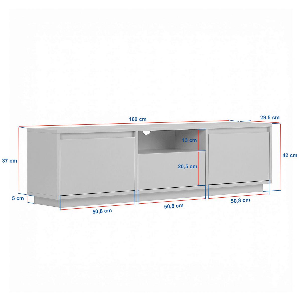 TV-ELEMENT Anthrazit/Pinienfarben B:160cm - Anthrazit/Pinienfarben, MODERN, Holzwerkstoff (160/42/30cm)