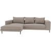 Eckschlafsofa Aurora Ii - Taupe/Schwarz, MODERN, Textil (295/170cm) - Trendmanufaktur