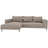 Eckschlafsofa Aurora II - Taupe/Schwarz, MODERN, Textil (295/170cm) - Trendmanufaktur
