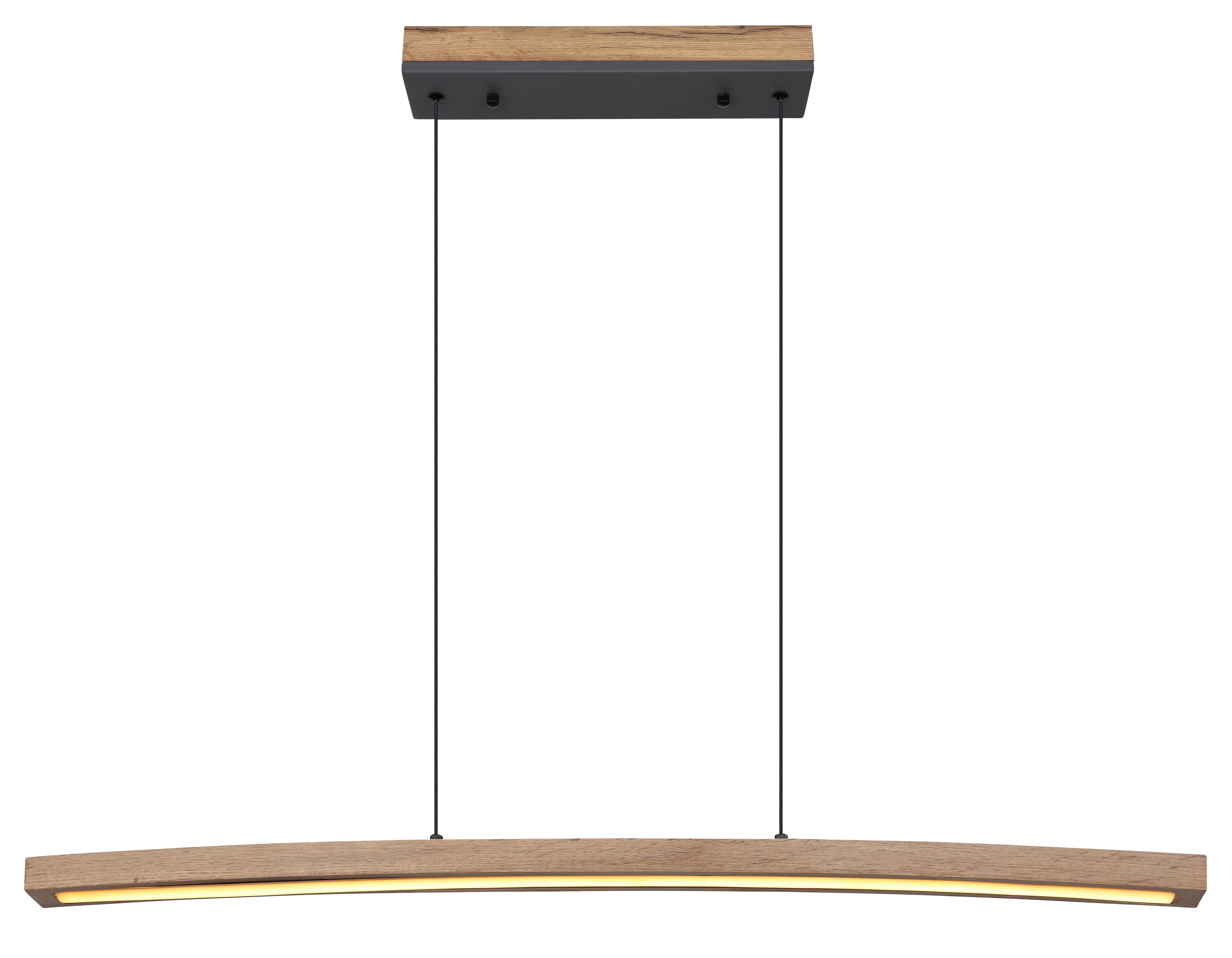 Led-hängeleuchte 416080wh2 - Dunkelbraun/Opal, KONVENTIONELL, Holzwerkstoff/Kunststoff (100/7/120cm) - Globo