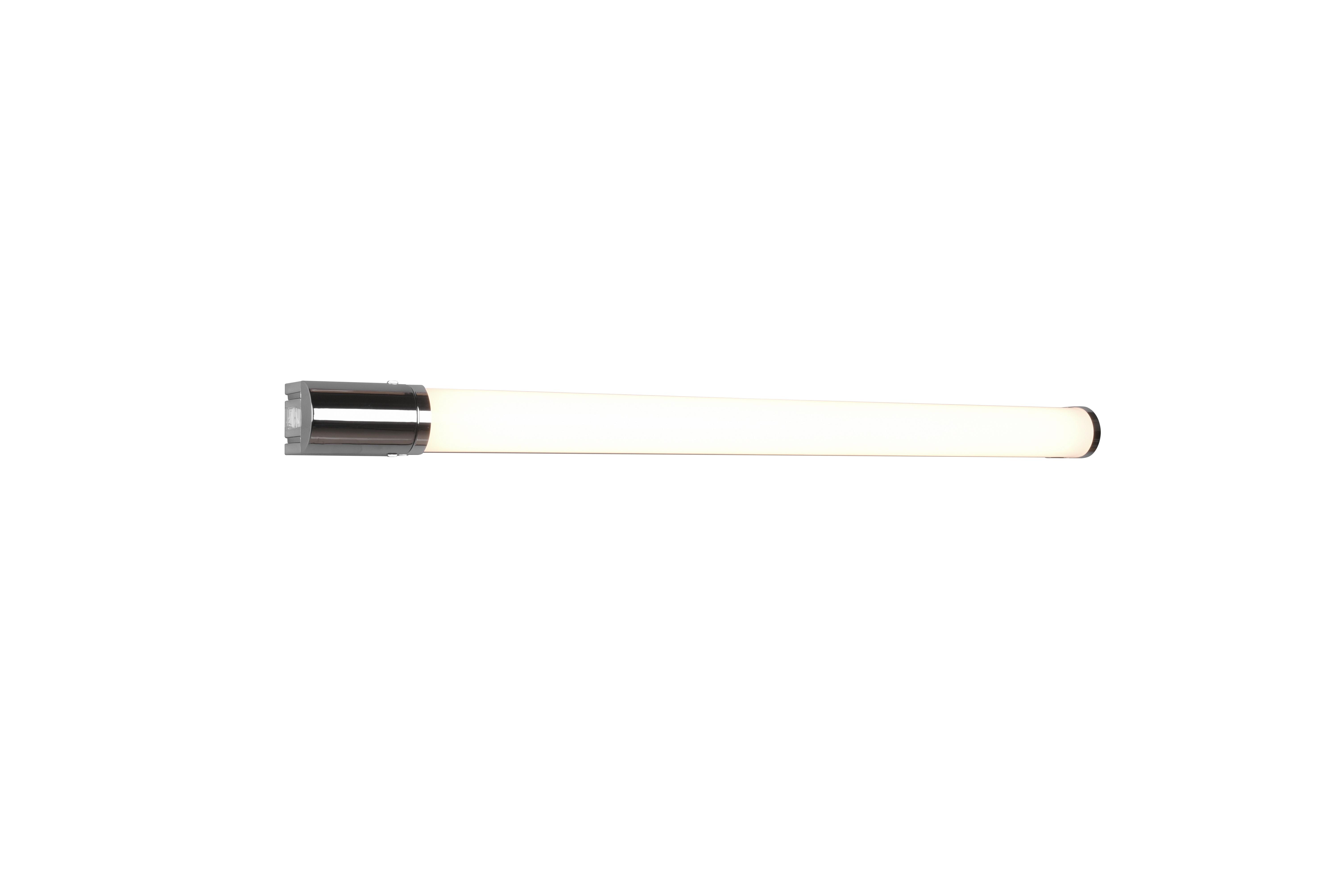 Bad-Wandleuchte IP44 1-Flammig mit Schalter inkl. Steckdose - Chromfarben, Basics, Kunststoff/Metall (79mm) - Trio Leuchten