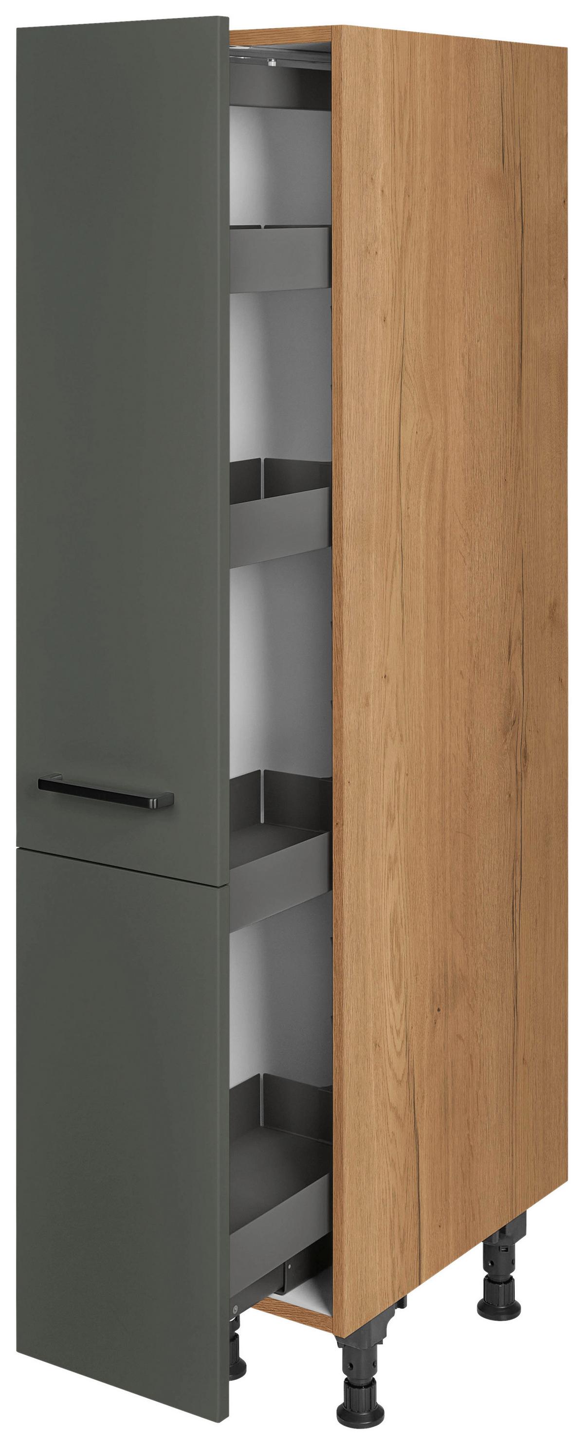 Apothekerschrank Easytouch - Eichefarben/Grün, MODERN, Holzwerkstoff/Metall (30/168/58cm) - Nobilia