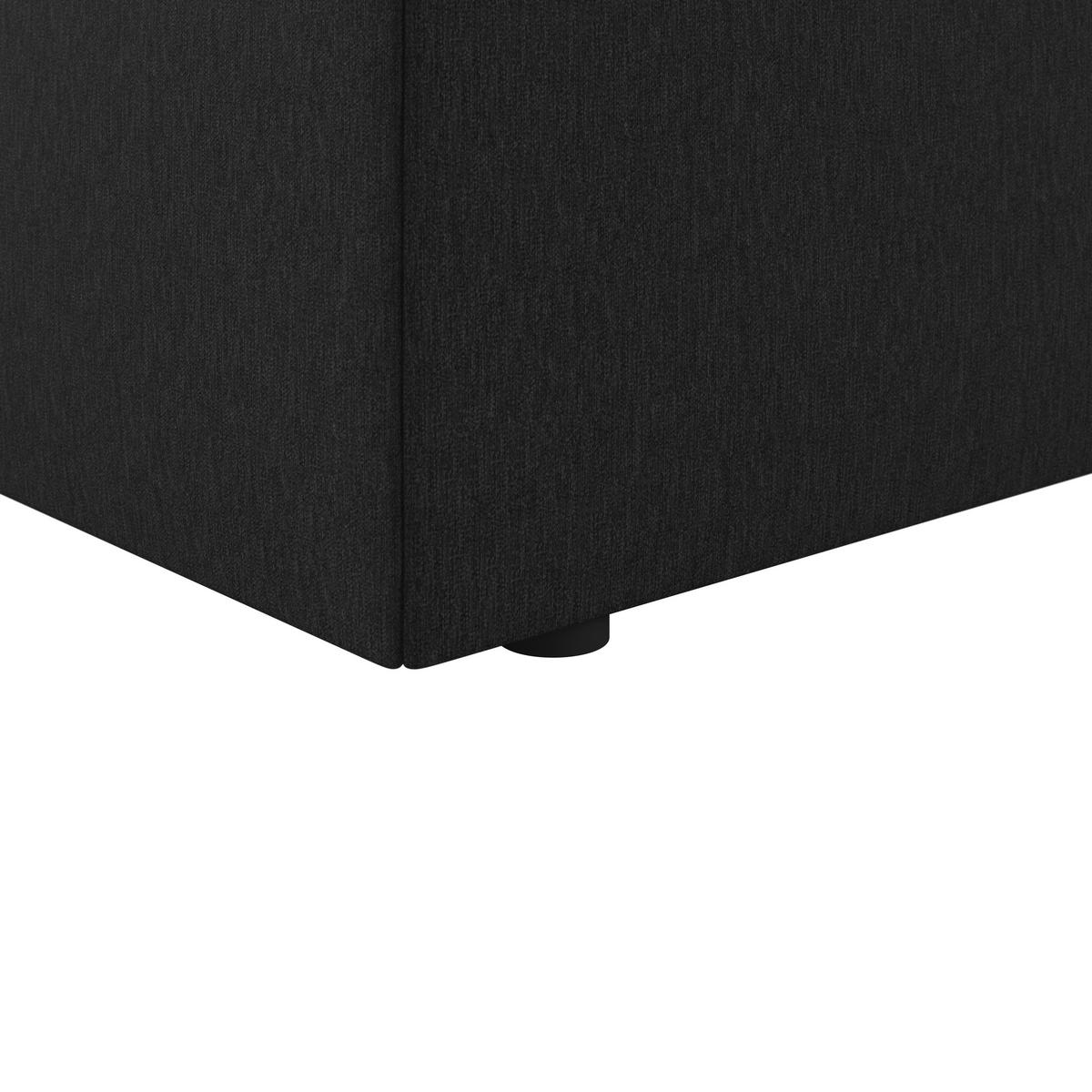Boxspringová postel POLO 90x200, tmavě šedá - černá/tmavě šedá, Moderní, dřevo/textil (90/200cm) - Bessagi Home
