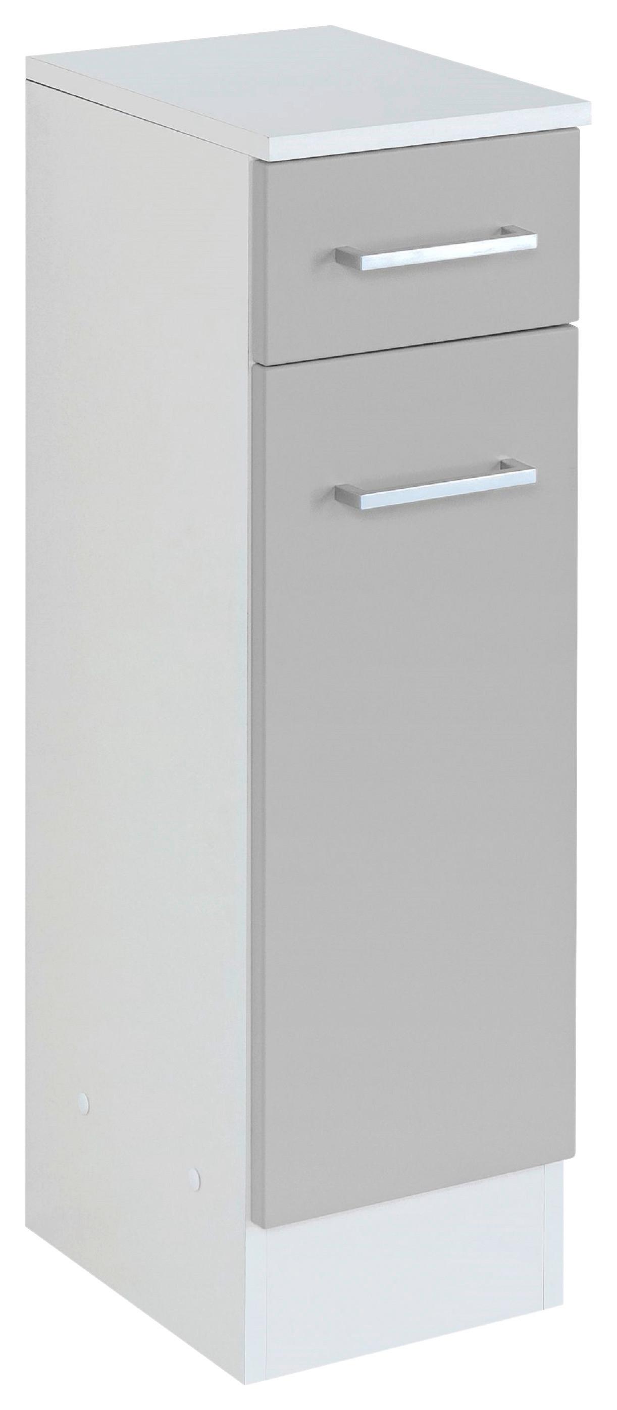 Badezimmer Unterschrank Riga BxH 25x84 Hellgrau/Weiß - Hellgrau/Weiß, MODERN, Holzwerkstoff (25/84/35cm) - Held