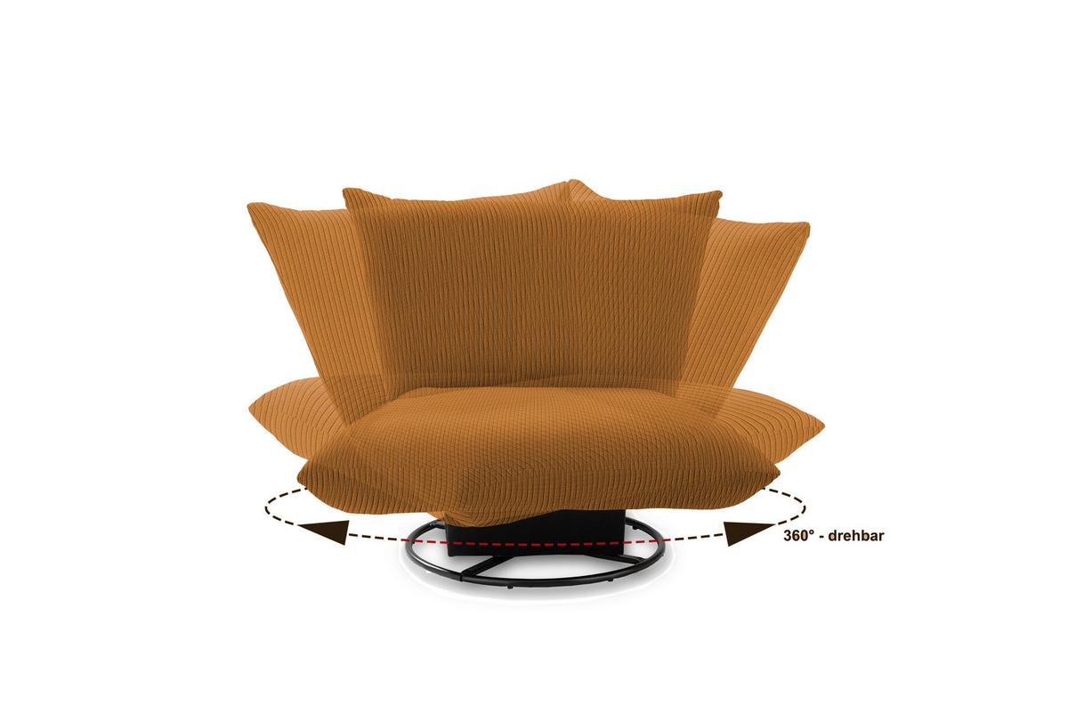 Relaxsessel Cremona Goldfarben B: 100 Cm - Goldfarben/Schwarz, Design, Textil (100/78/96cm) - Livetastic