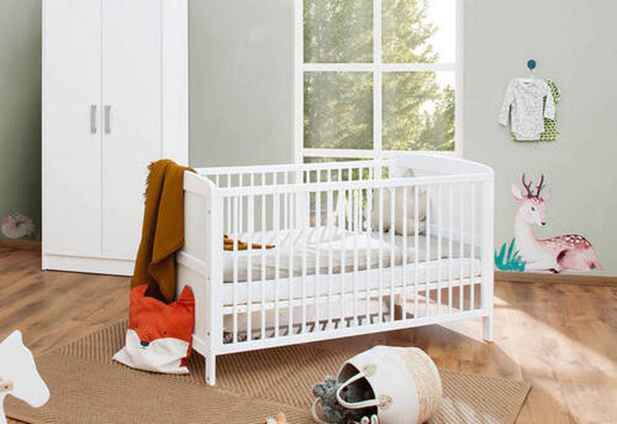 Gitterbett 111422 Viktoria - Weiß, Basics, Holzwerkstoff (144/76/83cm) - Pinolino