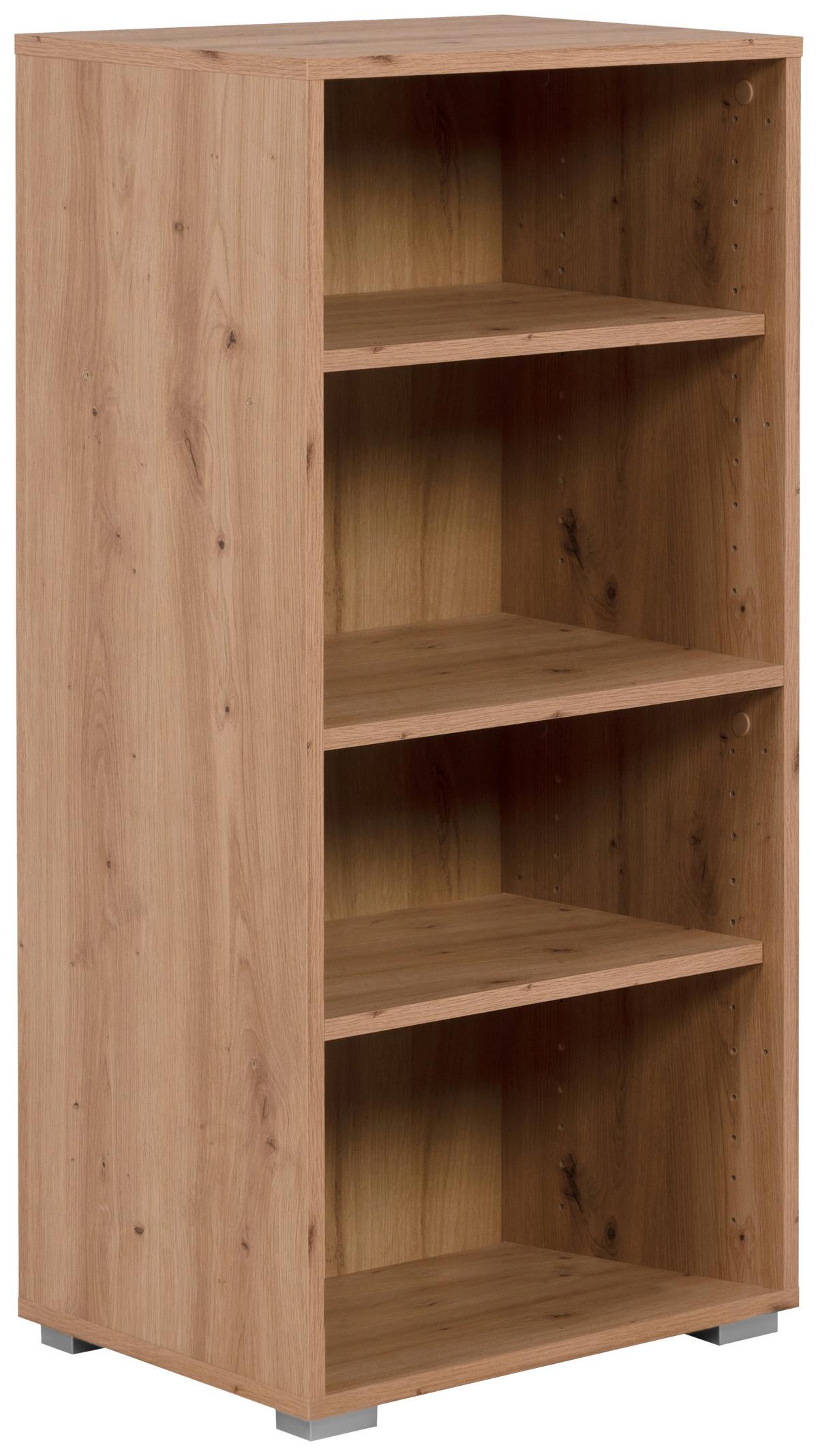 Regal Fyn 20a Eiche Artisan B: 46 Cm - Alufarben/Eiche Artisan, Design, Holzwerkstoff (46/96,5/33,5cm) - MID.YOU