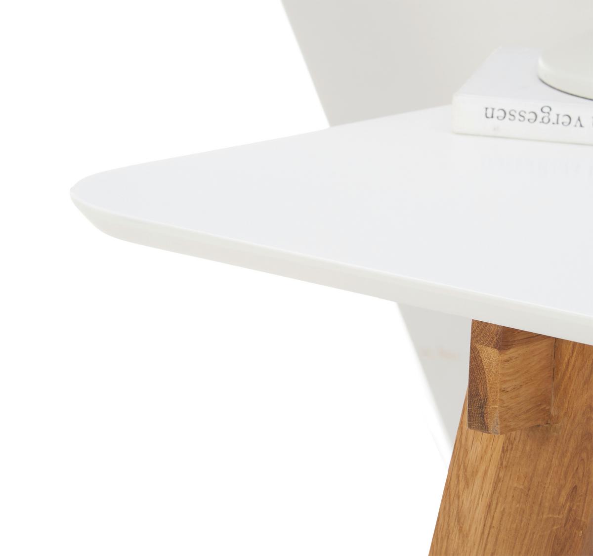 Schreibtisch mit Stauraum Padua B 140cm Weiß/Eiche - Eichefarben/Weiß, MODERN, Holz/Holzwerkstoff (140/45-60/76cm) - MID.YOU