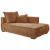 Recamiere Modena Rechts Rostfarben, B: 208 cm - Rostfarben/Schwarz, Design, Textil (207/75/121cm) - MID.YOU