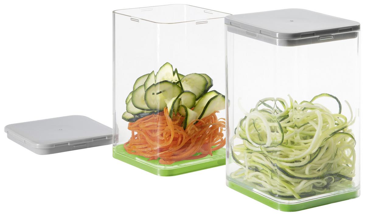 Behälter 4er-set Nicer Dicer Julietti - Grau/Grün, Basics - Genius