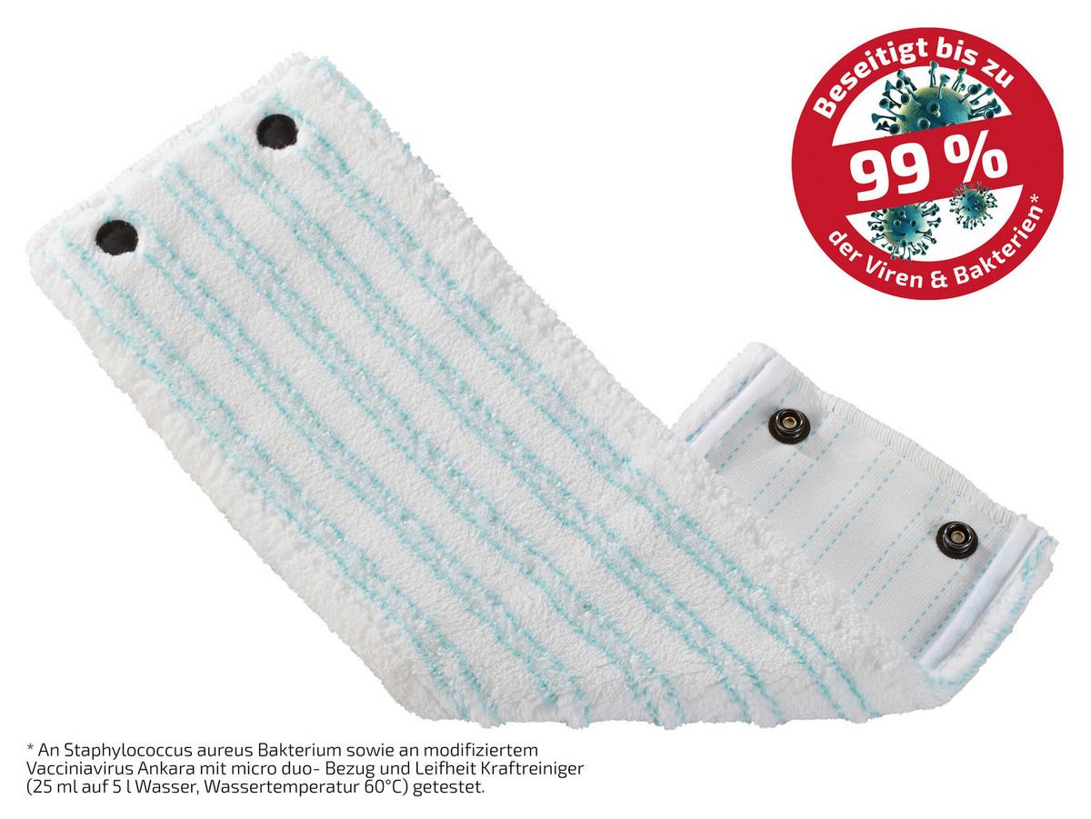Wischbezug Combi M Micro Duo, B: 33 Cm - Türkis/Weiß, Basics, Textil (33cm) - Leifheit