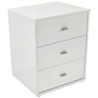 NOČNÍ STOLEK 4-YOU NEW - bílá/barvy chromu, Konvenční, kompozitní dřevo/plast (50/54,8/34,6cm)