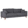 Bigsofa Rimini, Dunkelgrau B: 240 cm - Dunkelgrau/Buchefarben, Design, Textil (240/63/90cm) - MID.YOU