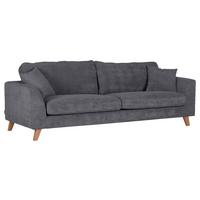 Bigsofa Rimini, Dunkelgrau B: 240 cm - Dunkelgrau/Buchefarben, Design, Textil (240/63/90cm) - MID.YOU