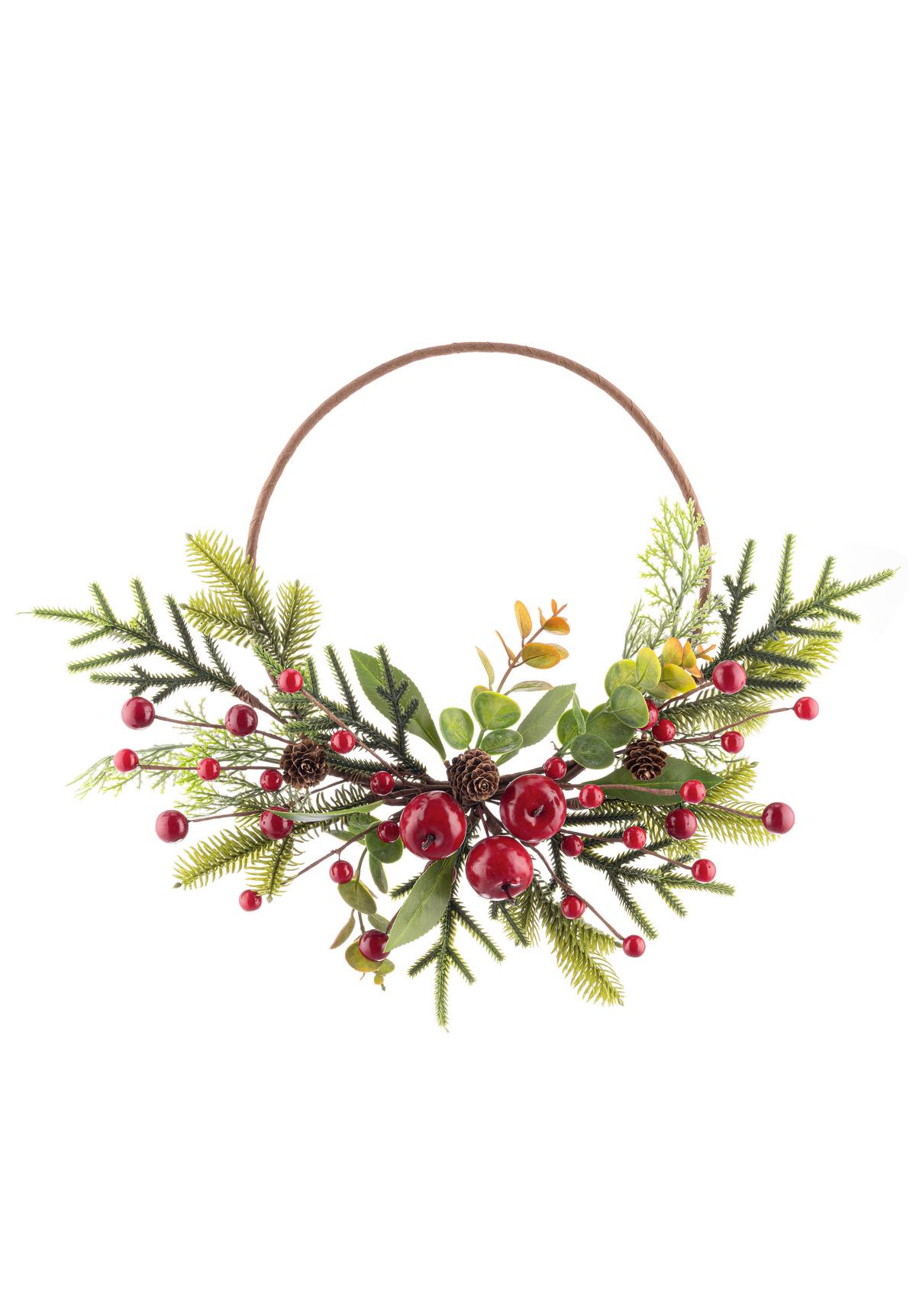 KRANZ DENI -PAZ- - Rot/Braun, KONVENTIONELL, Naturmaterialien/Kunststoff (38/9cm) - Luca Bessoni