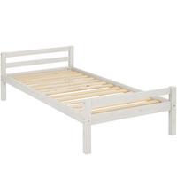 Bett Alpi Weiß 90x200cm - Weiß/Naturfarben, Design, Holz (90/200cm) - MID.YOU