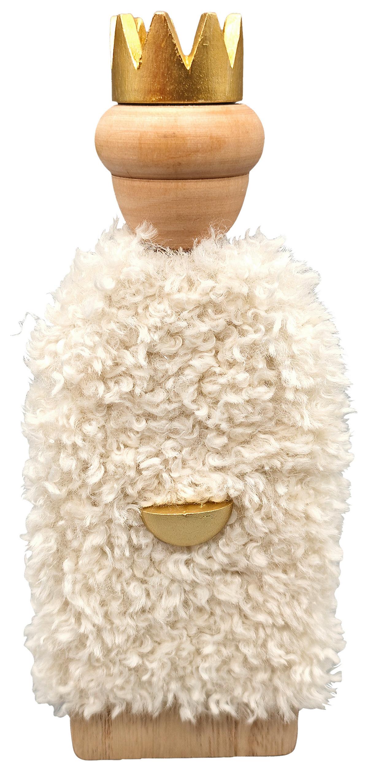 Vianočná figúrka LUIS - biela/prírodná farba, Konventionell, kompozitné drevo/textil (8/20,5/1,5cm) - Mömax