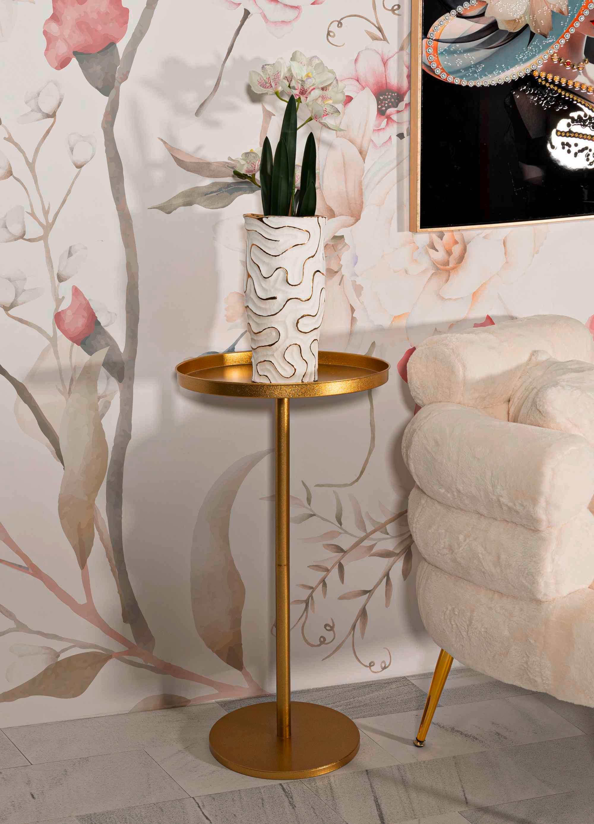 Couchtisch Doha Goldfarben B: 51 cm - Goldfarben, Basics, Metall (51/100/51cm)
