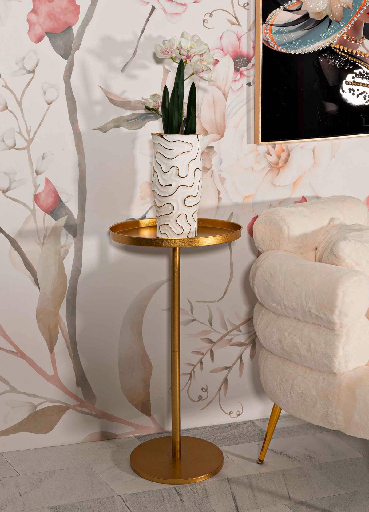 Couchtisch Doha Goldfarben B: 51 Cm - Goldfarben, Basics, Metall (51/100/51cm)