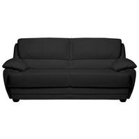 2-Sitzer-Sofa Nebolo Schwarz Lederlook - Schwarz, Design, Textil (209/97/100cm) - Livetastic