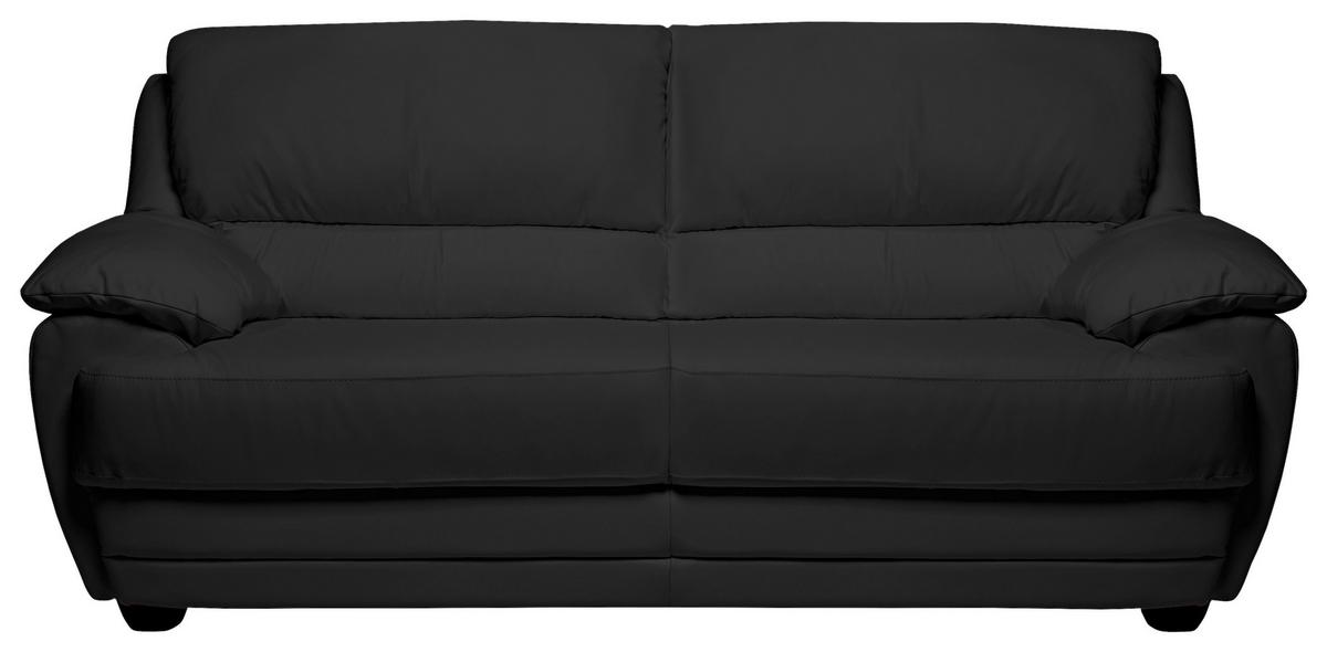 2-sitzer-sofa Nebolo Schwarz Lederlook - Schwarz, Design, Textil (209/97/100cm) - Livetastic