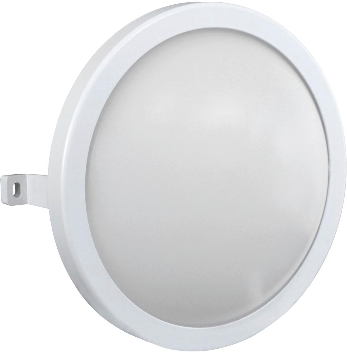 LED-Wandleuchte 1-Flammig, für In- und Outdoor - Weiß, Basics, Kunststoff (19/7,9cm)