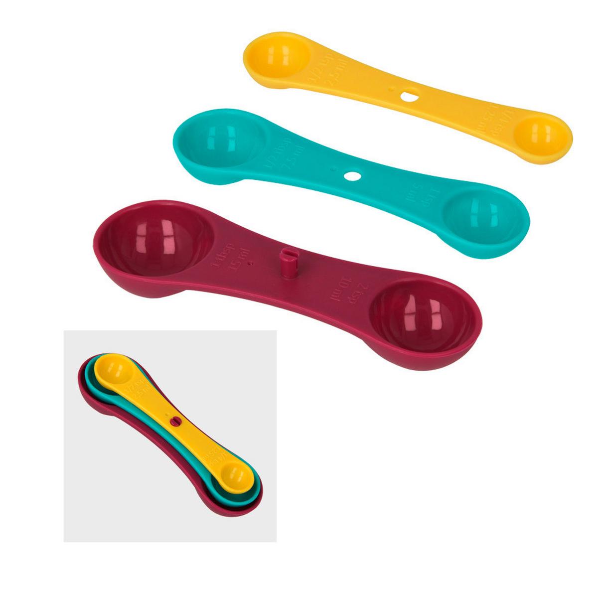 Mérőkanál Készlet 3 Darabos - többszínű, műanyag (4,2/14/0,3cm)