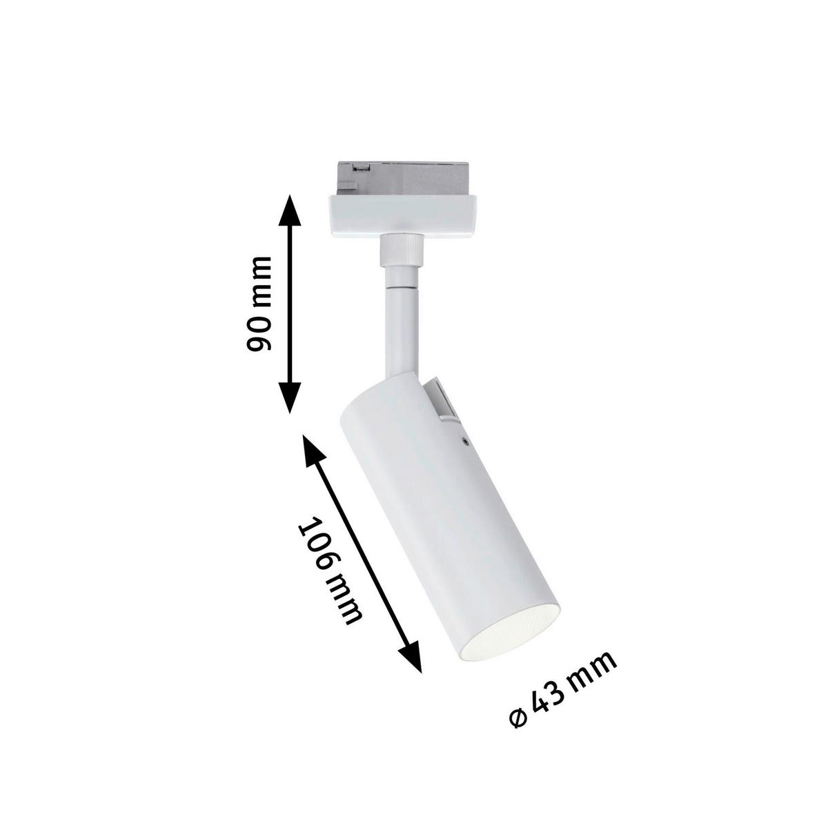 Schinensystem-Strahler 95597 Urail Spot Tubo - Weiß, Basics, Kunststoff/Metall (4,3/18,8cm) - Paulmann