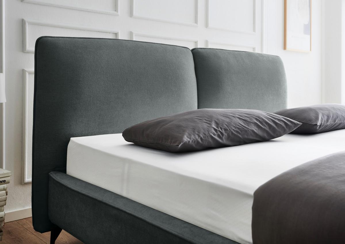 Polsterbett Infinity Liberty Dunkelgrün 180x200cm - Dunkelgrün/Schwarz, MODERN, Textil (180/200cm) - Livetastic